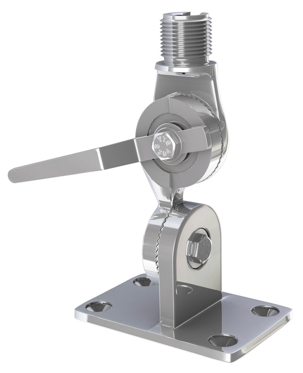 STAINLESS RATCHET VHF ANTENNA MOUNT - SHAKESPEARE