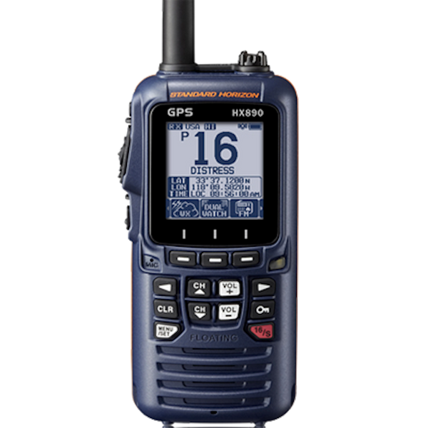 VHF-HH  6 WATT  W/GPS&FM RCVR  BLUE - STANDARD