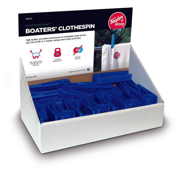 BOATERS CLOTHSPIN DISPLAY BOX W 48 - TAYLOR MADE