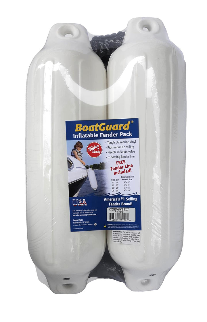 4' X 16' BG 2 PK. WHITE W/BLK. ROPE - TAYLOR MADE