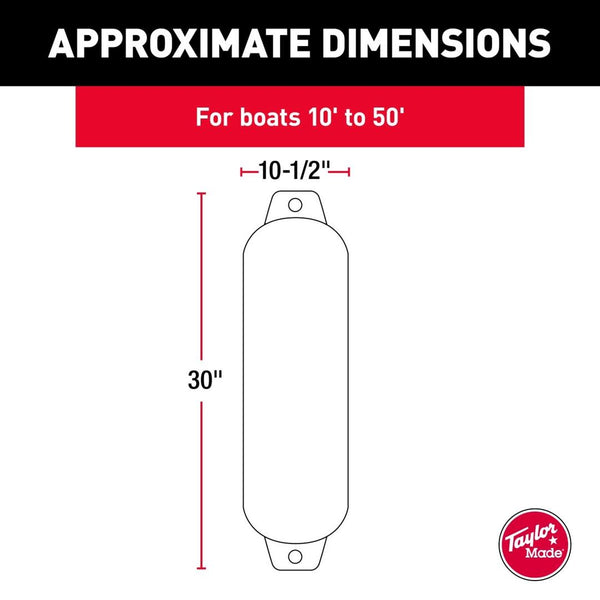 5.5' X 20' HULL GARD FENDER BLACK - TAYLOR MADE