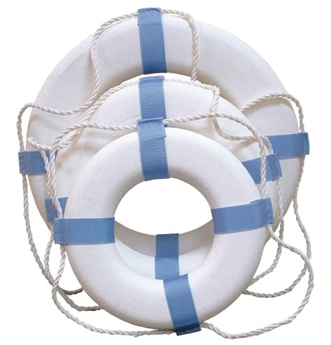 20' WHITE DECORATIVE RING BUOY - TAYLOR MADE