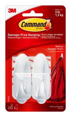 COMMAND  MEDIUM DESIGNER HOOKS - 3M