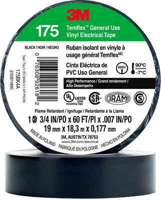 TEMFLEX VINYL ELECTRICAL TAPE - 3M