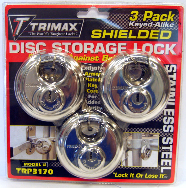 3 PACK KEYED ALIKE TRP170 - TRIMAX