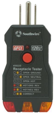 GFCI OUTLET TESTER - SOUTHWIRE