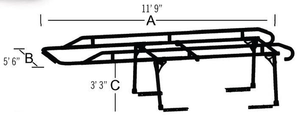 CONTRACTOR LADDER RACK - 1500 LB - TRAILFX