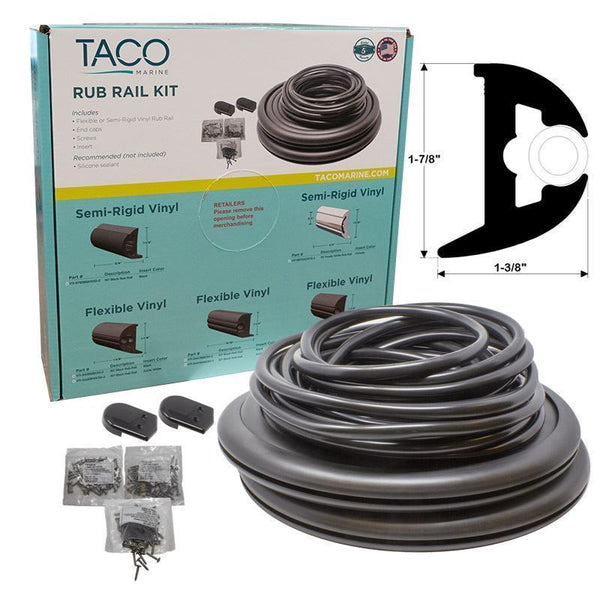 FLEXIBLE RUB RAIL KIT  BLACK W/ BLA - TACO METALS