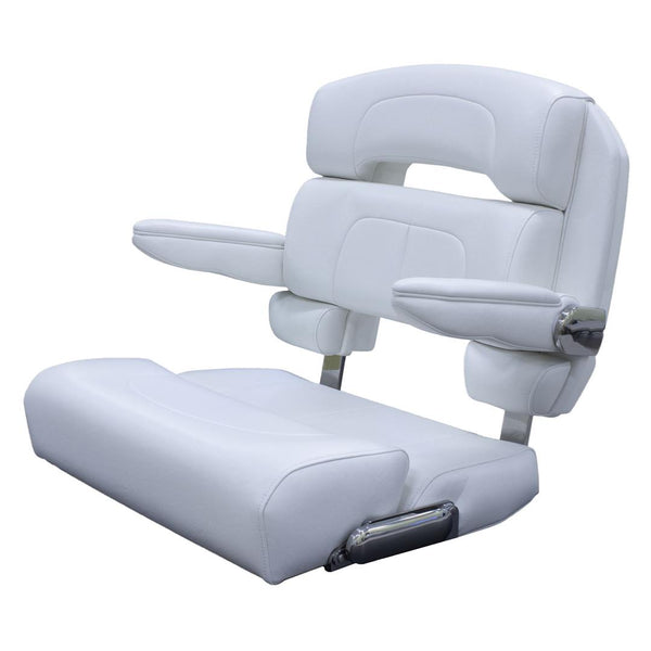 HELM SEAT  25' CAPRI DELUXE WHITE S - TACO METALS