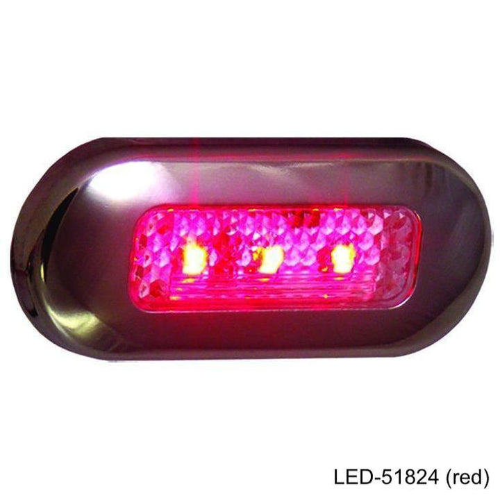 RED OBLONG COURTESY LED - T-H MARINE