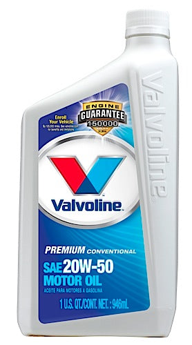 VAL PC 20W50 6/1 QT CS - VALVOLINE