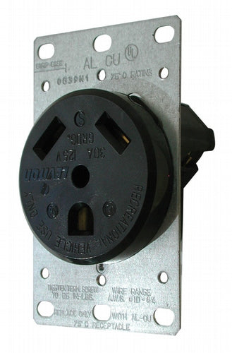 30 AMP RECEPTACLE - BLK - VALTERRA LLC