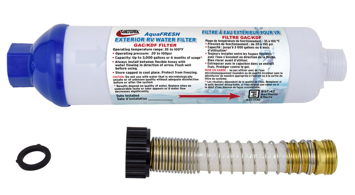 INLINE WATER FILTER W/CONN  CARDED - VALTERRA LLC