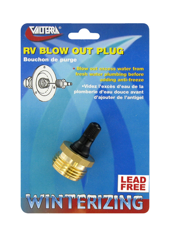 B/O PLUG BRASS W/VALVE LF - VALTERRA LLC