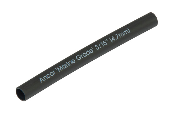 Ancor 3/16"" X 48"" Black Heat Shrink Tubing - Sea Supply Hub