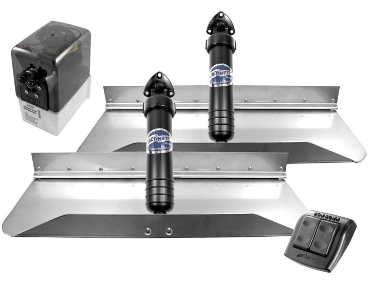 Bennett 24x9 Trim Tabs W/euro Waterproof Rocker - Bennett Trim Tabs