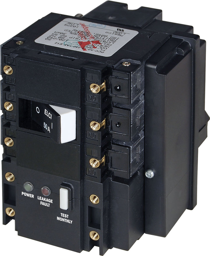 Blue Sea C-series Elci 50a 120/240v Ac Double Pole Main Circuit Breaker - Sea Supply Hub