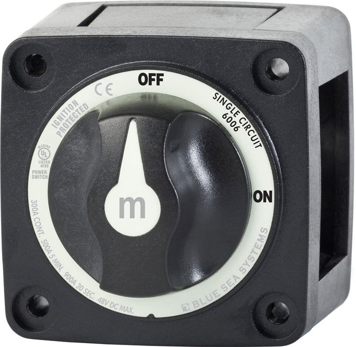 Blue Sea M-series Battery Switch On/off Black With Knob - Sea Supply Hub