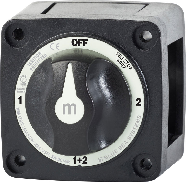 Blue Sea M-series Battery Switch On/off/on/both With Knob Black - Sea Supply Hub