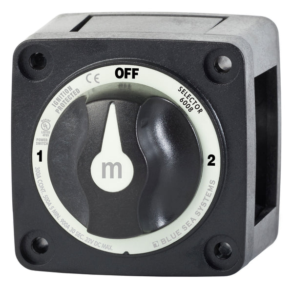 Blue Sea M-series Battery Switch On/off/on With Knob Black - Sea Supply Hub