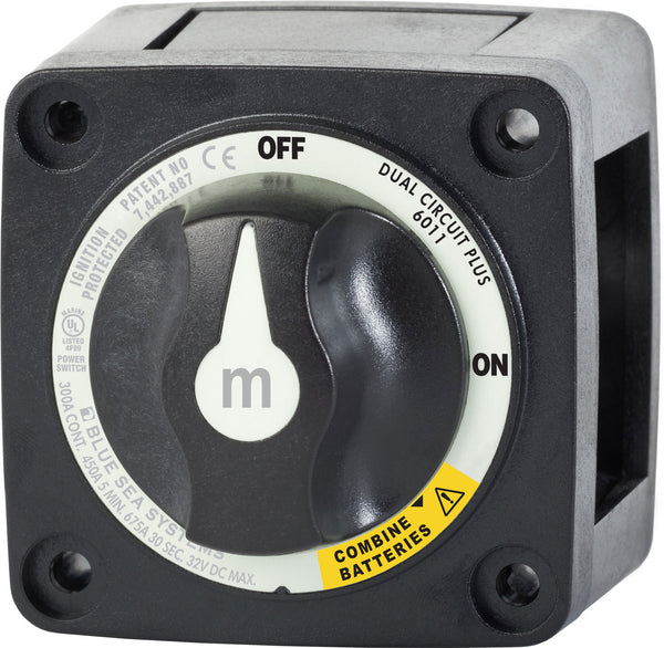 Blue Sea M-series Battery Switch On/off Dual Circuit Plus Black - Sea Supply Hub