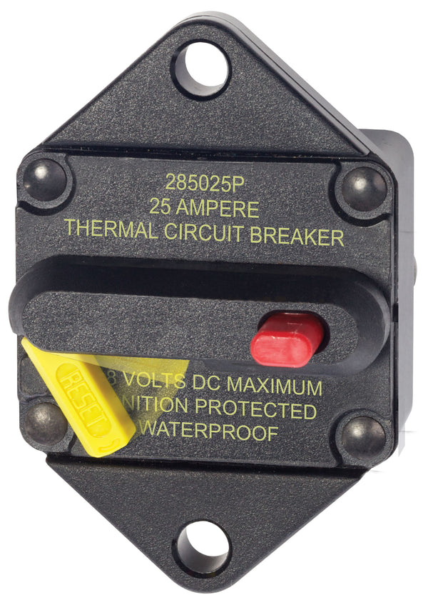 Blue Sea 285-series 25 Amp Circuit Breaker Panel Mount - Sea Supply Hub