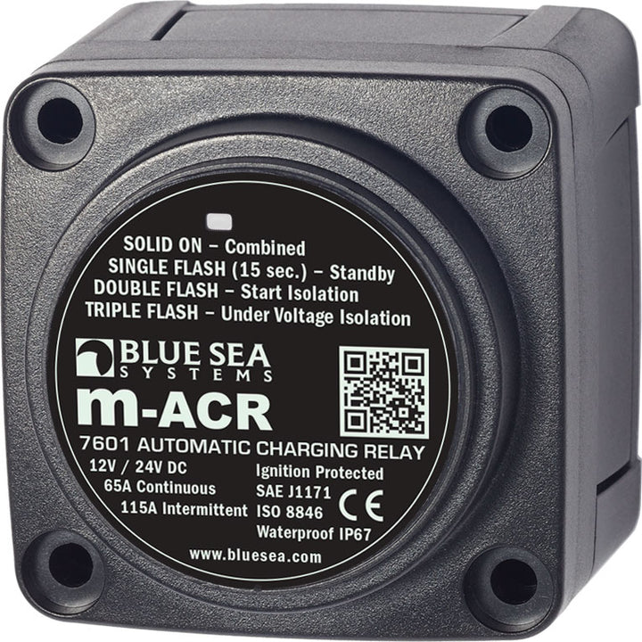 Blue Sea M-series Automatic Charging Relay 12/24vdc 65a - Sea Supply Hub