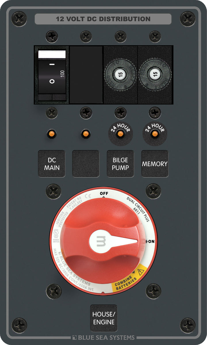 Blue Sea Dual Battery Bank Management Panel - Blue Sea Systems