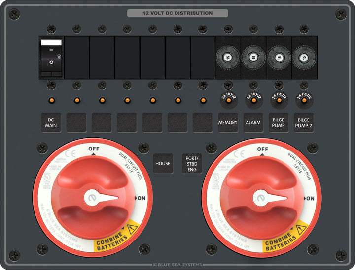 Blue Sea Triple Battery Bank Management Panel - Blue Sea Systems