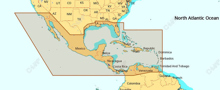 C-map Na-m027 Max Wide Microsd Central America And Caribbean - C-Map