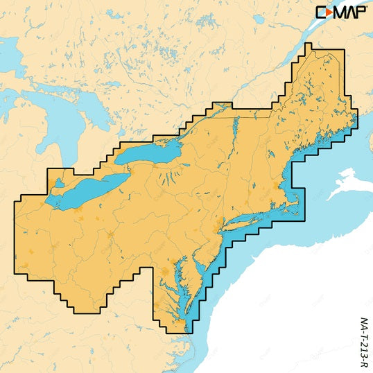 C-map Reveal X Inland Us Lakes North East Microsd - C-Map