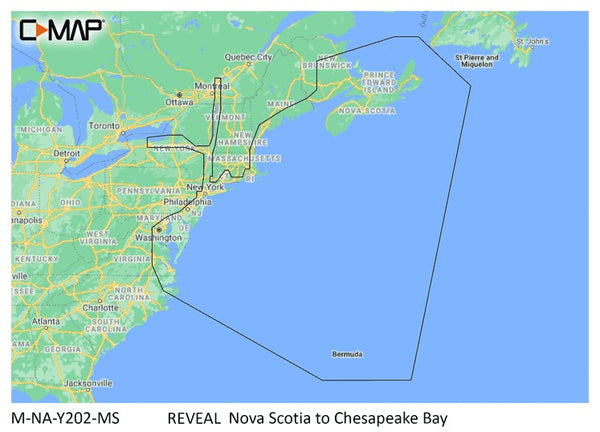 C-map Reveal Coastal Nova Scotia To Chesapeak Bay - C-Map