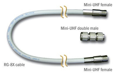 Digital 10' Rg8x W/mini Uhf Female & Mini Uhf Double Male - Sea Supply Hub