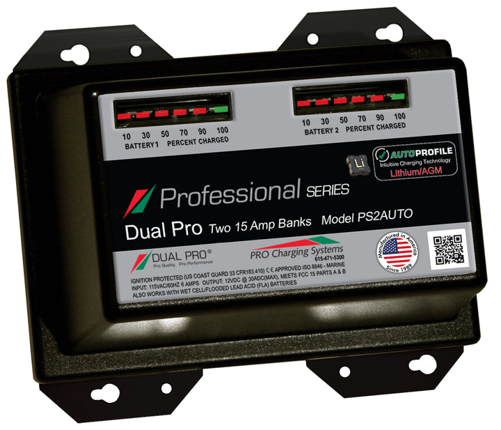 Dual Pro Ps2auto Battery Charger, Auto Profile 2 Bank 30 Amps - Sea Supply Hub