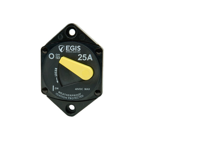 Egis 87-series 25 Amp Circuit Breaker Panel Mount - Egis Mobile Electronics