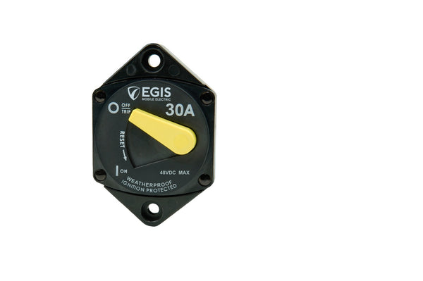 Egis 87-series 30 Amp Circuit Breaker Panel Mount - Egis Mobile Electronics