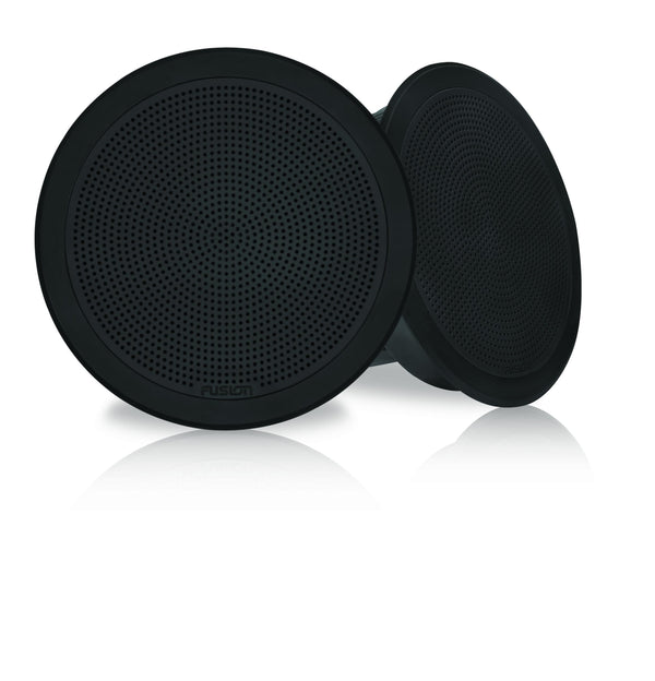 Fusion Fm-f65rb 6"" Black Round Flush Mount Speakers - Sea Supply Hub