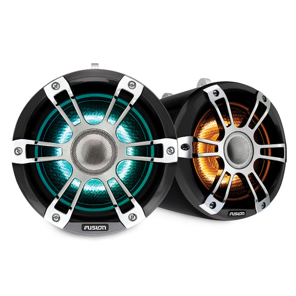 Fusion Sg-flt772spc 7.7"" Tower Speaker Chrome With Crgbw Lighting - Sea Supply Hub