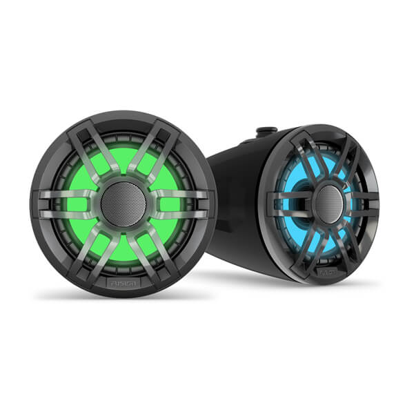 Fusion Xs-flt652spb 6.5"" Tower Speaker Black With Rgb Lighting - Sea Supply Hub