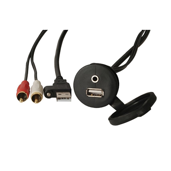 Fusion Ms-cbusb35 Panel Mount 3.5mm And Usb Au-in Jack - Sea Supply Hub