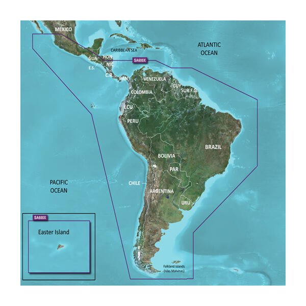 Garmin Hxsa600x G3 Micro South America Coastal Chart - Garmin