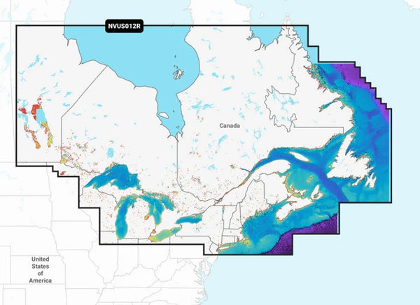 Garmin Nvus012r Navionics+ Vision+ Canada East & Great Lakes Microsd - Garmin