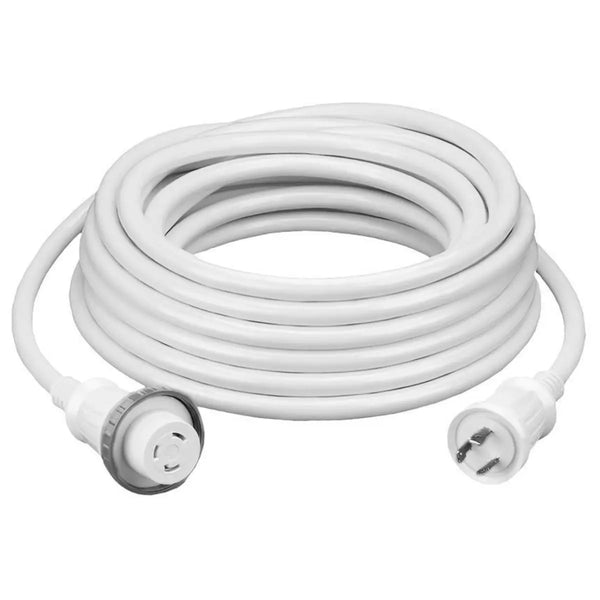 Hubbell Hbl61cm03w 30a 25 Foot White Shore Cord - Sea Supply Hub