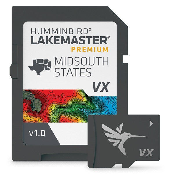 Humminbird Lakemaster Vx Premium Mid-south States Microsd - Humminbird