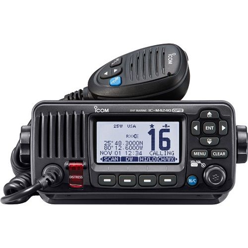 Icom M424g Black Vhf Radio Class D Dsc Built-in Gps - Sea Supply Hub