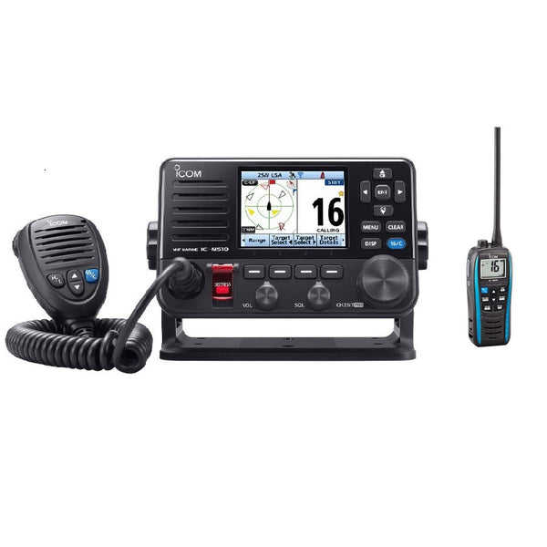 Icom M510 Evo Vhf With Nmea2000 M25 Blue Promo Bundle - Icom