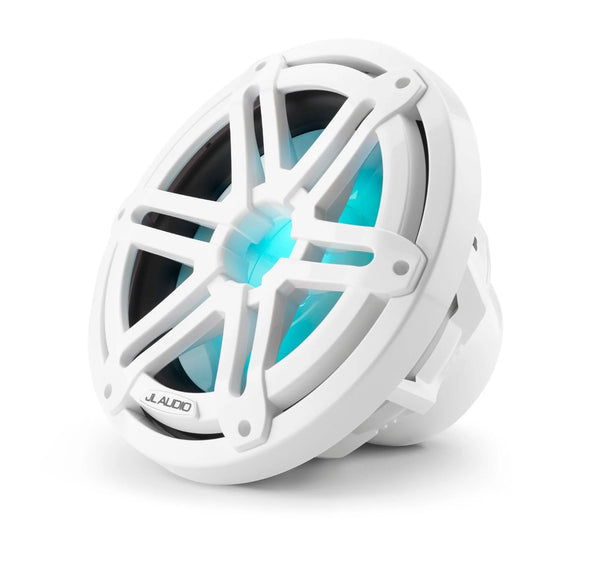 Jl Audio M3 10in Marine Subwoofer White Sport Grille With Rgb Led - JL Audio