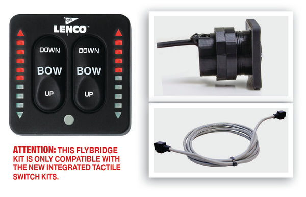 Lenco Led Flybridge Key Pad With 20' Shielded Harness For Use With 15169-001 - Lenco Marine