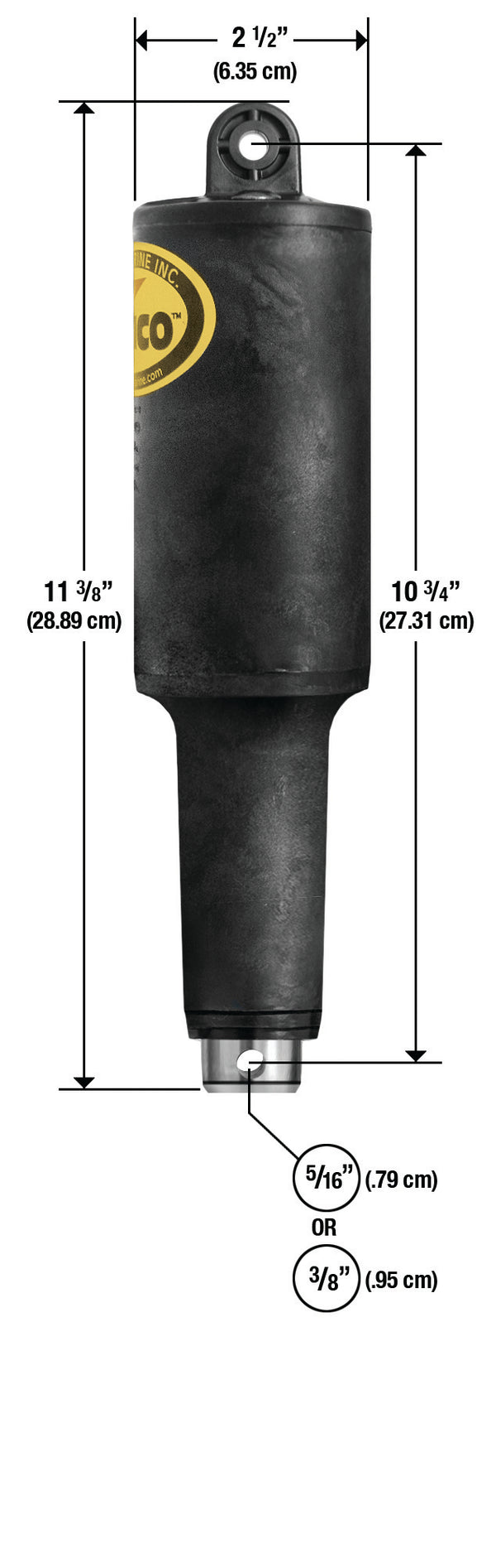 Lenco 2 1/4"" Stroke Xd Actuator 5/16"" 12v - Lenco Marine