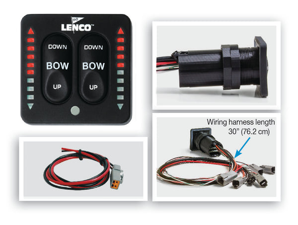 Lenco Led Integrated Indicator Switch With Pigtail For Dual Actuator Systems - Lenco Marine